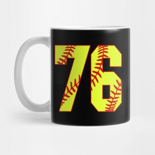 Fastpitch Softball Number 76 #76 Softball Shirt Jersey Uniform Favorite Player Biggest Fan Mug